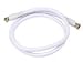 Monoprice 104057 RG6 Quad Shield CL2 Coaxial Cable with F Type Connector,White,3ft