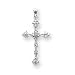 14k White Gold Diamond Cross Pendant