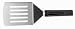 EGG TURNER, 4" X 6", FLEXIBLE, SLOTTED BLADE, 1/4" RAISED EDGE ON ONE SIDE, FIRM GRIP, STAINLESS STEEL, POLYPROPYLENE HANDLE, DISHWASHER SAFE