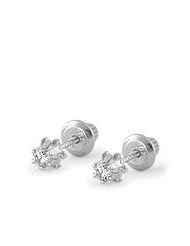 Childrens Jewelry - 14K White Gold 0.14CTW Diamond Stud Earrings
