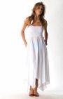 Jordan Taylor&reg; - Smocked Long Assymetrical Halter Cover Up Dress by Jordan Taylor - Women's Swimsuit Plus Size Swimsuit