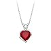 10kt. White Gold Heart Shaped Ruby Pendant