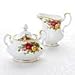 Royal Albert Old Country Roses Kitten / Cat Creamer & Sugar Set