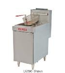 Economy Fryer, 22 in W, 65-70 lb Capacity, Twin Baskets, LP