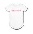 BRANDY - Name-Series - White, Blue or Pink Onesie / Baby T-shirt