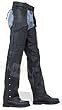 Leather Chaps - Unisex Pant Style Leather Motorcycle Chaps