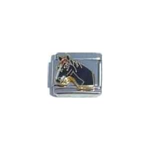 Clearly Charming Black Horse Head Animal Italian Charm Bracelet Link