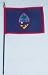 Guam Flag Rayon On Staff 4 in. x 6 in.