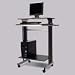 Buddy Products Euroflex Standup Fixed Height Workstation, 19.625 x  44.25 x 29.5 Inches, Charcoal and Silver (6438-36)