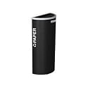Half Round Recycling Bin - Paper (Black) (30"H x 15.75"W x 7.87"D)