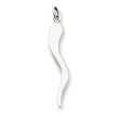 Italian Horn, Sterling Silver ,20" Stainless-steel Chains