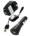 Click for larger image CellularFactory: 3 in 1 Travel/Car Charger Kit (Black Or White) for Amazon digital books reader