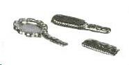 See Dollhouse Miniature Silver Toned Vanity Set
