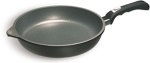 WOLL Titan plus Gusspfanne halbhoch - Fester Stiel, 28 cm Durchmesser, 5,5 cm hoch