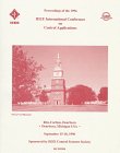 Proceedings of the 1996 IEEE International Conference on Control Applications: September 15-18, 1996, Ritz-Carlton, Dearborn, Michigan USA