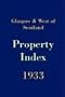 Glasgow & West of Scotland Property Index, 1933
