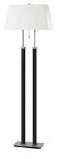 Lite Source LS-8352LTHR Brockton Floor Lamp, Satin Steel