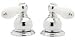 1 Handle White Porcelain Handle & Hub Trim Kit Bell Polished Chrome