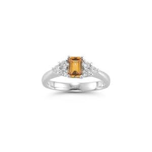 Buy 0.60 Cts Diamond and 4.41 Cts Citrine Ring in Platinum by mycitrinejewelry