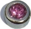 Clearly Charming October Round Birthstone Heart Locket Charm