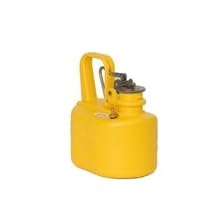Eagle 1508 Laboratory Safety Can, Polyethylene, 6" Width x 9-1/2" Height x 8-1/2" Depth, 1/2 Gallon Capacity, Yellow