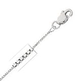 10k White Gold 22 Inch X .8 mm Box Chain Necklace