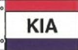 Kia Three Stripe 3' x 5' Nylon Dealer Message Flag