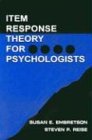 Produkt-Bild: Item Response Theory for Psychologists (Multivariate Applications)