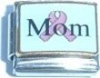 Clearly Charming Mom Pink Ribbon Breast Cancer Awareness Italian Charm