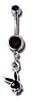 Sexy black Playboy Bunny belly button ring