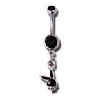 Sexy black Playboy Bunny belly button ring by 