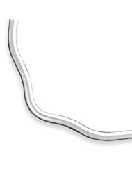 Sterling Silver Wavy V-Shape Neck Collar QG1750"