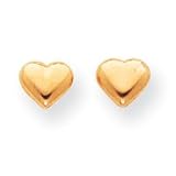 Sardelli - 14kt Gold Small Puffed Heart Earrings