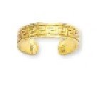 14k Greek Key Adjustable Toe Ring