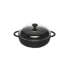 K�chenprofi Bauernpfanne 28cm sw mit Glasdeckel