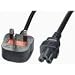 UK plug to C5 3 pin Laptop power lead