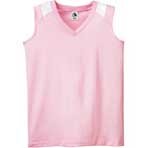 Augusta Sportswear Ladies Poly/Cotton Color Block Jersey 598 (Large / Athleticheather/white)