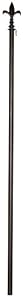 Black Fleur de Lis Estate Flag Pole