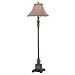 St Lucia Silver and Crimson Shade Floor Lamp