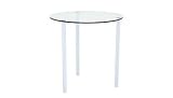Clear Round Glass Micro Elbow Table 800 dia clear