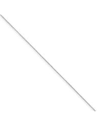 14k Gold White Gold 0.60mm Curb Pendant Chain 18 Inches
