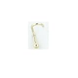 18g Pre-bent 18k Yellow Gold Nostril Screw with 3/32 Ball