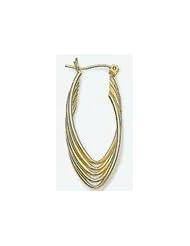 35mm X 15mm 14k Concentric Hoops Tube Earrings