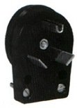 Plugs & Connectors: 3 Wire Travel Trailer Plug, Black
