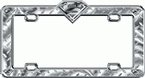  : Superman Shield License Plate Frame Chrome
