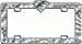 Superman Shield License Plate Frame Chrome