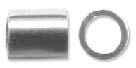 Crimp Tubes Size #2 1.5 Grams/Pkg-Silver Plated 