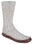 Acorn Cotton/Leather Slipper Sock