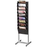 Rubbermaid Classic Hot File Image Literature Display Floor Stand - 52.50 x 17.87 x 16 - 9 Pockets -