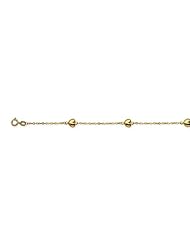 CleverEves 14K Yellow Gold Heart Bracelet